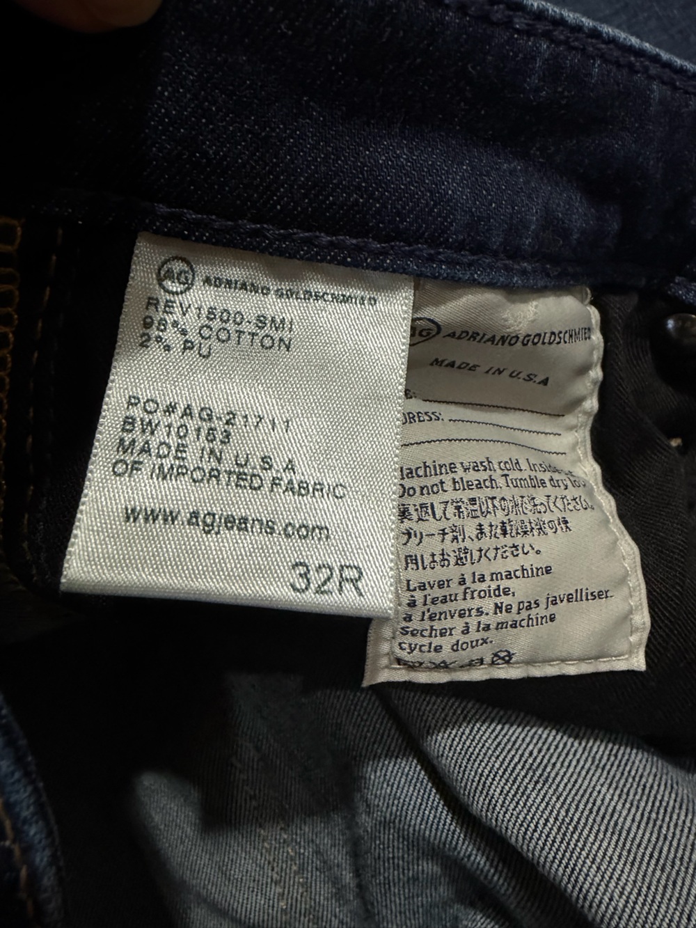 AG Adriano Goldschmied The Absolute Legging Skinny Jeans Women’s 32R Dark Wash - Picture 9 of 10